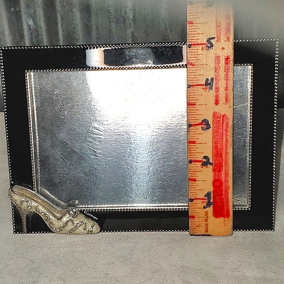 Vintage Black Metal Art Candle Holder & Black Enameled Frame - Picture 13 of 16